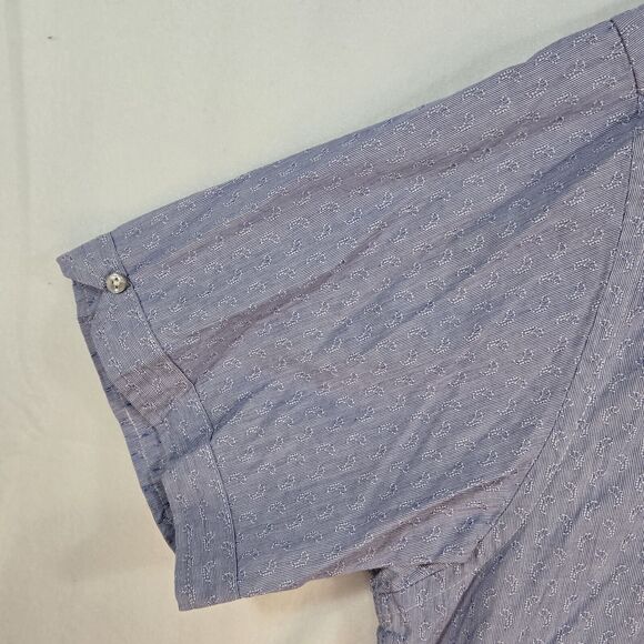 James Campbell XL Mens Shirt Blue Short Sleeve Cotton Casual Button Up - Picture 4 of 12